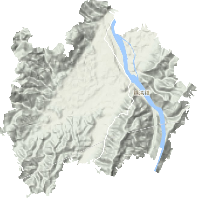 铜湾镇地形地图