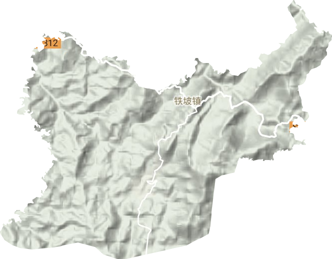 铁坡镇地形地图