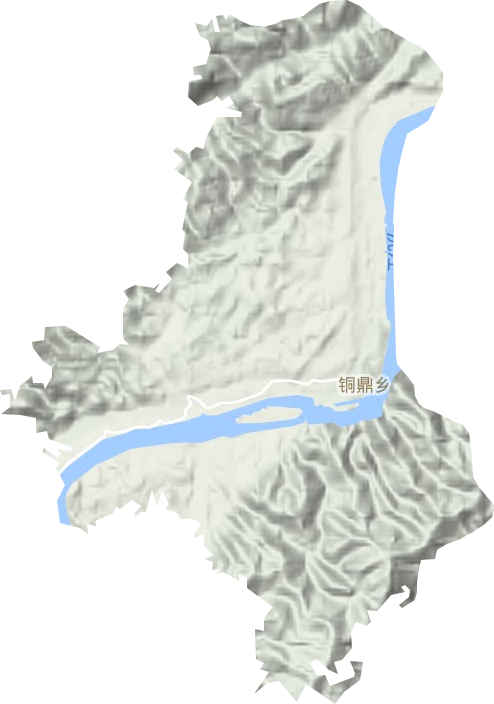 铜鼎镇地形地图