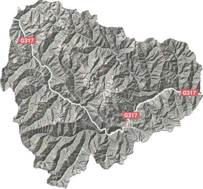 理县地形地图