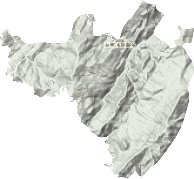 蒿吉坪瑶族乡地形地图