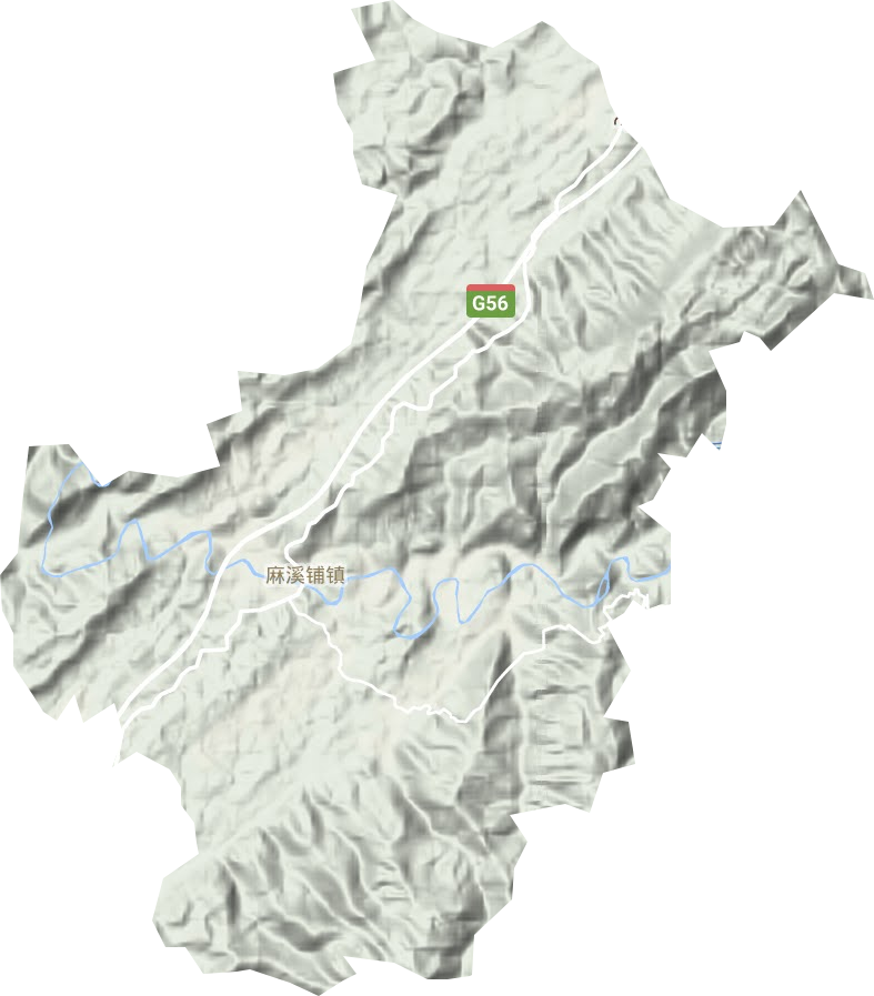 麻溪铺镇地形地图