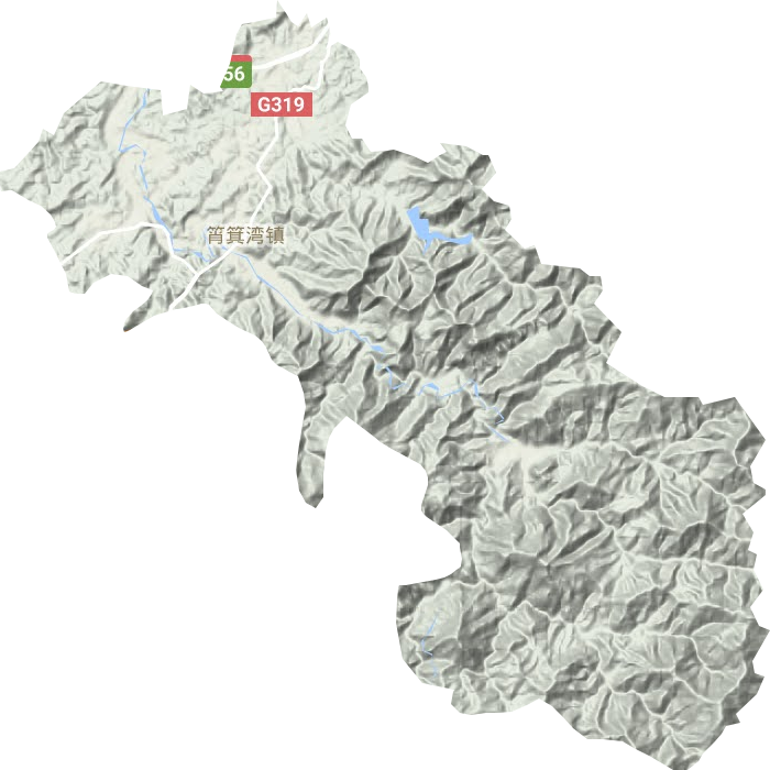 筲箕湾镇地形地图