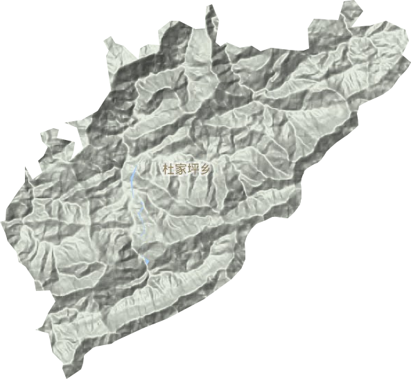 杜家坪乡地形地图