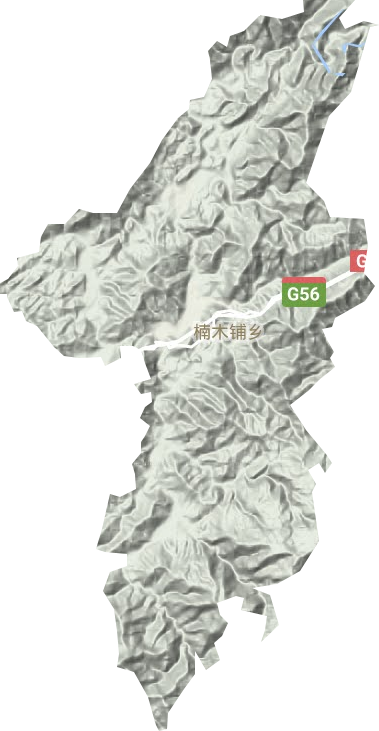 楠木铺乡地形地图