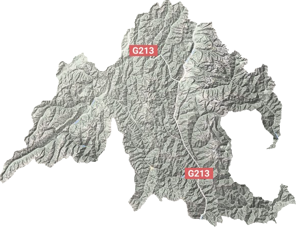 松潘县地形地图