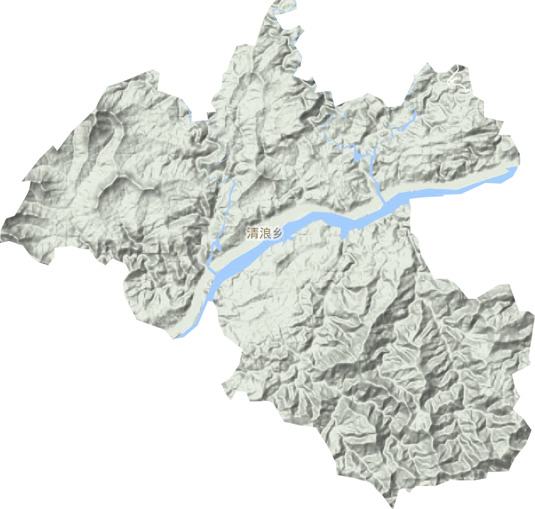 清浪乡地形地图