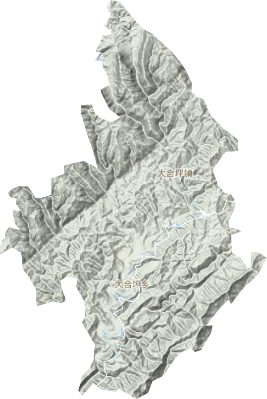 大合坪乡地形地图