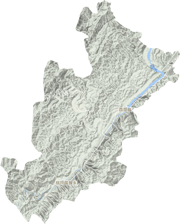 二酉乡地形地图