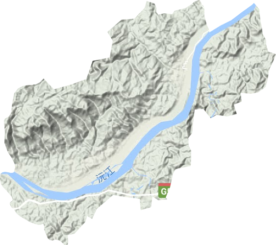 盘古乡地形地图