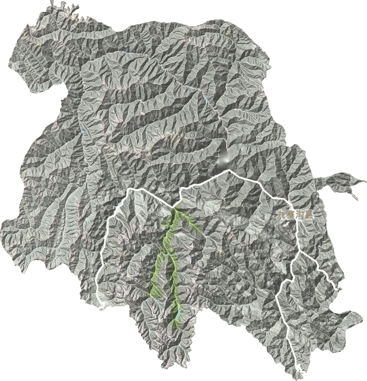 九寨沟县地形地图
