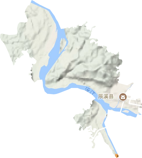 辰阳镇地形地图