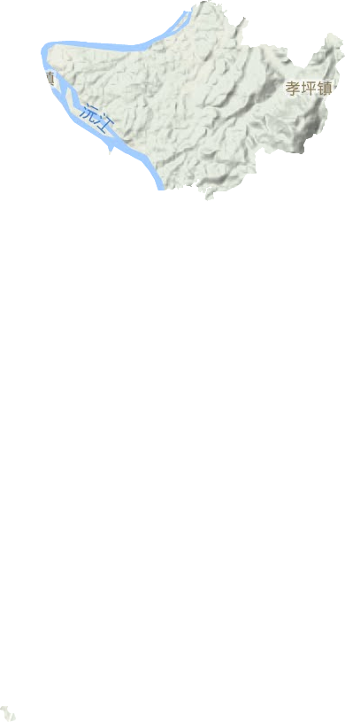 孝坪镇地形地图
