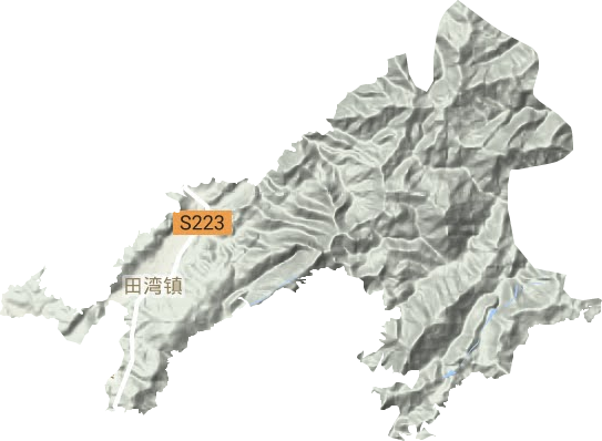 田湾镇地形地图