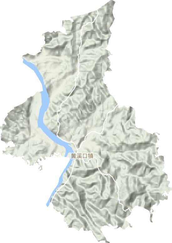 黄溪口镇地形地图