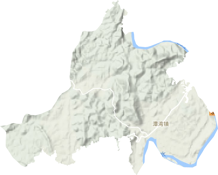 潭湾镇地形地图