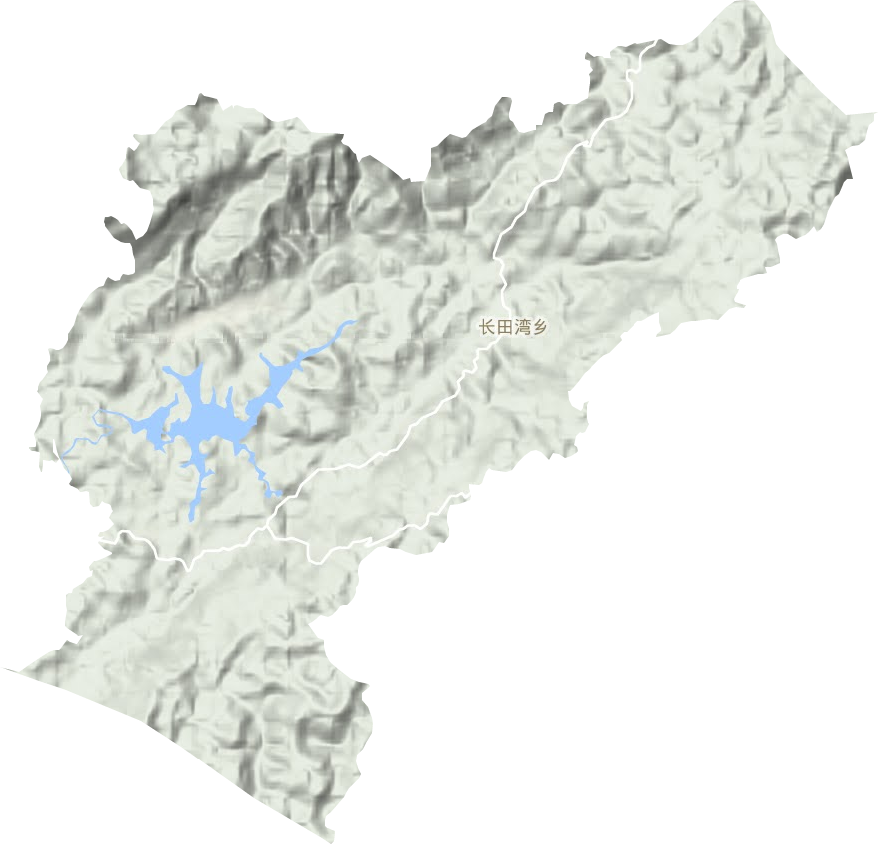 长田湾乡地形地图