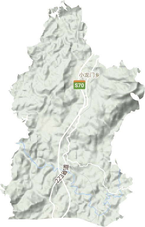 小龙门乡地形地图