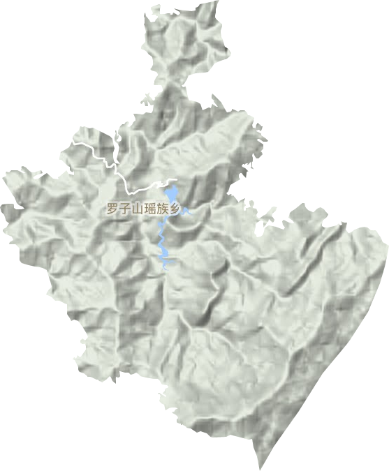 罗子山瑶族乡地形地图