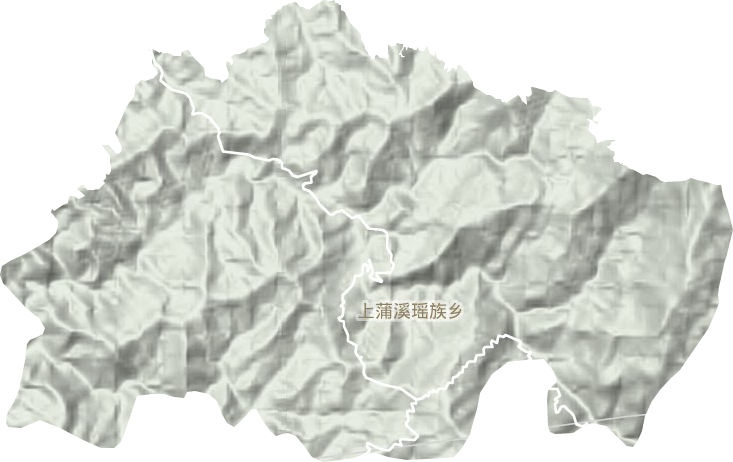 上蒲溪瑶族乡地形地图