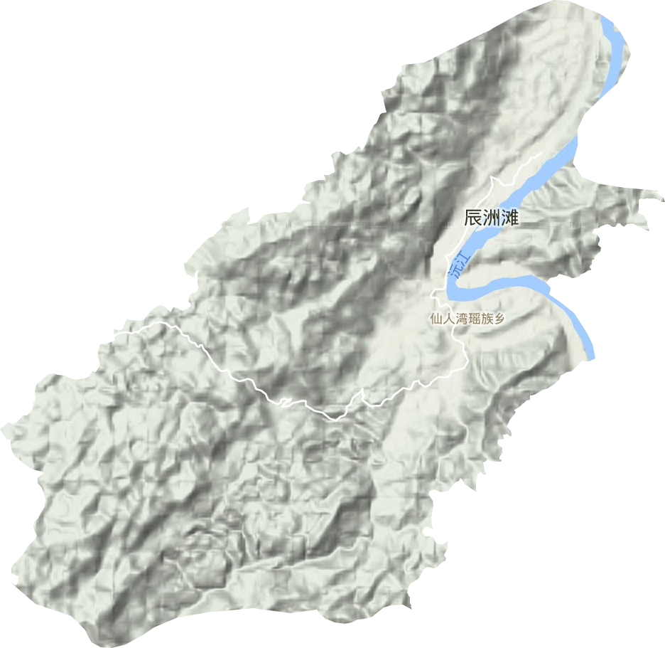 仙人湾瑶族乡地形地图