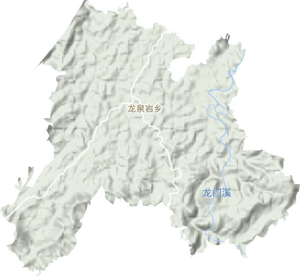 龙泉岩乡地形地图