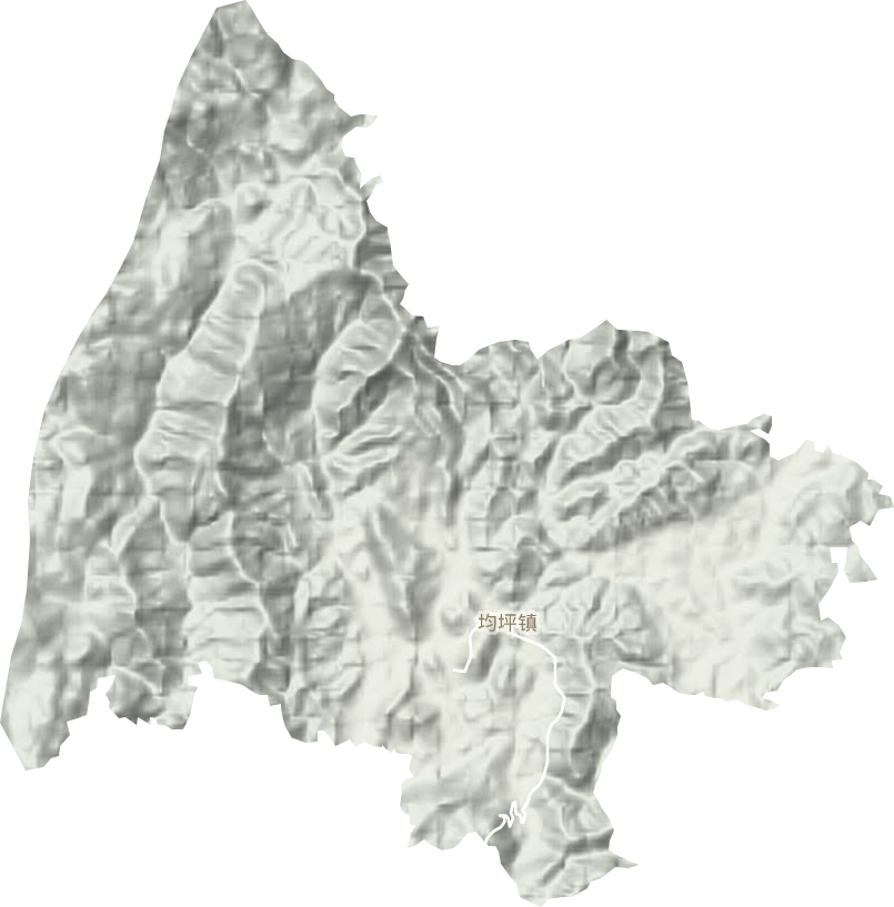 均坪镇地形地图