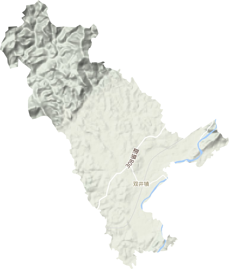 双井镇地形地图