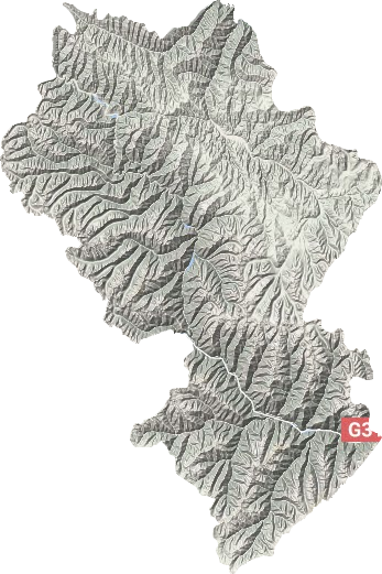 壤塘县地形地图