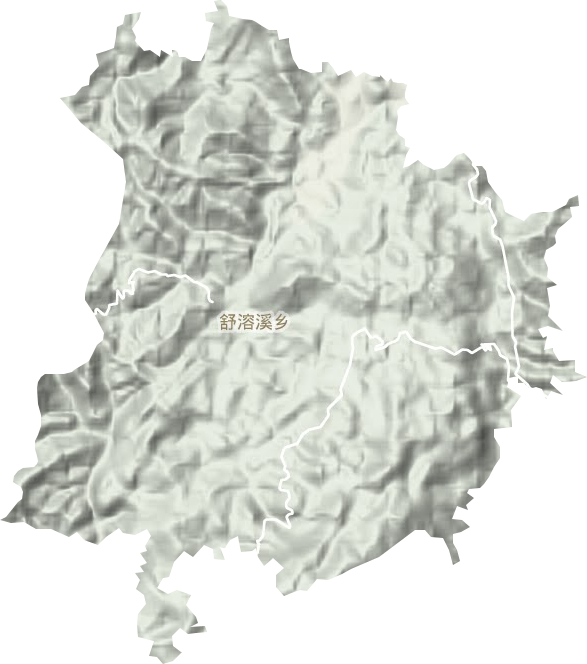 舒溶溪乡地形地图