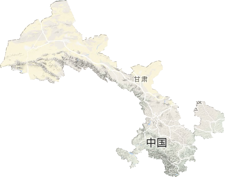 甘肃省地形地图