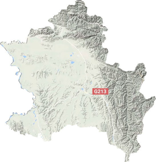 若尔盖县地形地图