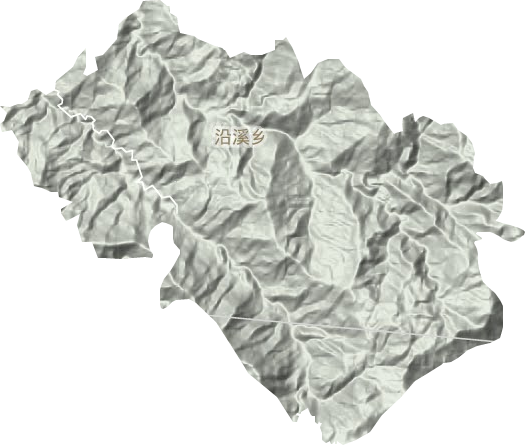 沿溪乡地形地图