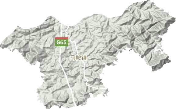 马鞍镇地形地图