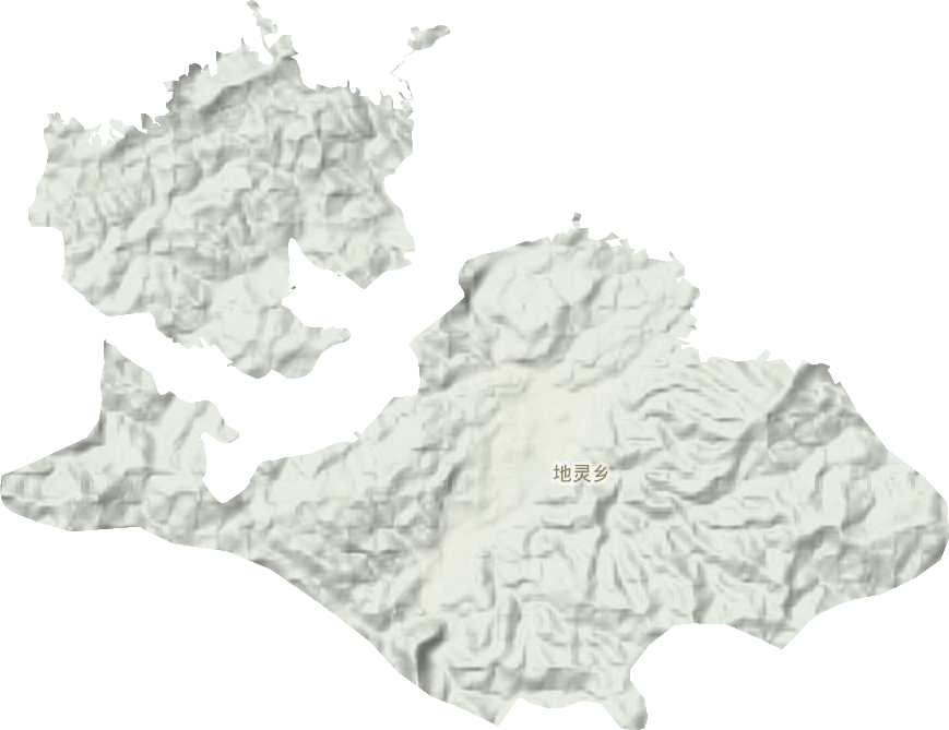 地灵乡地形地图