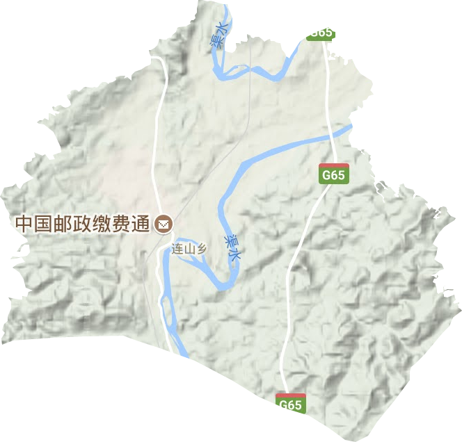 连山乡地形地图