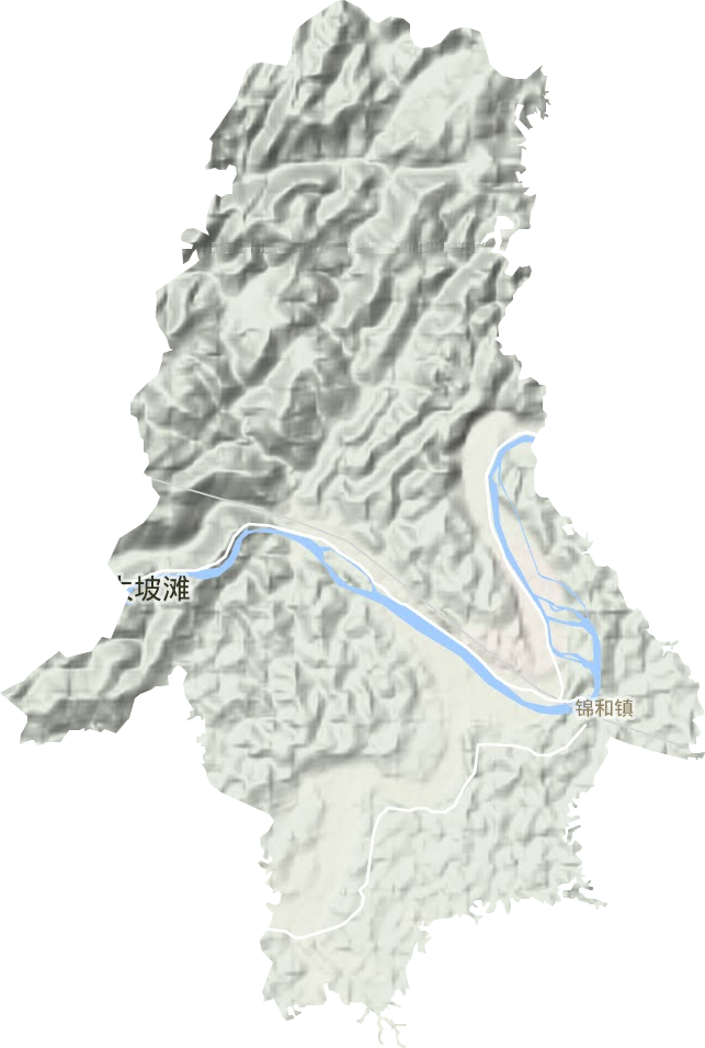 锦和镇地形地图