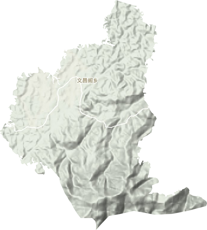 文昌阁乡地形地图