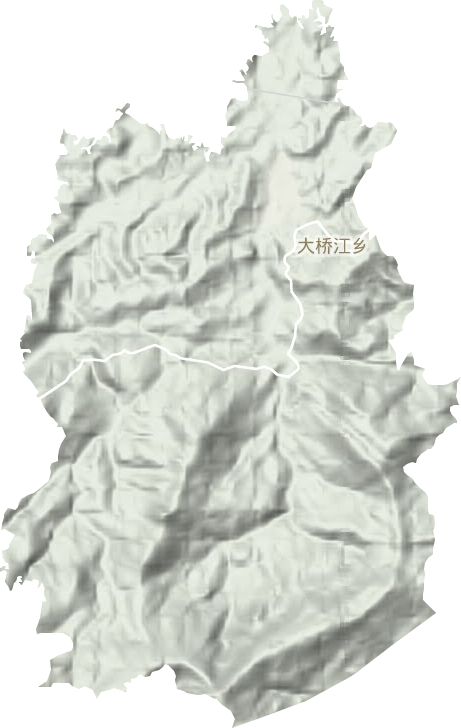 大桥江乡地形地图