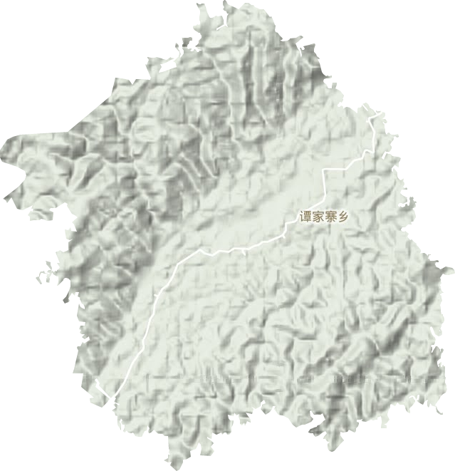 谭家寨乡地形地图