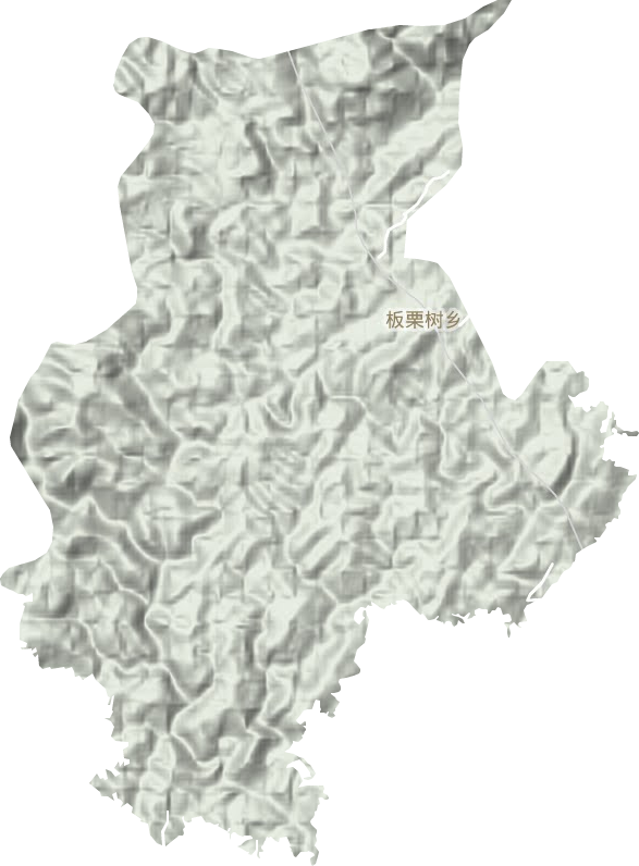 板栗树乡地形地图