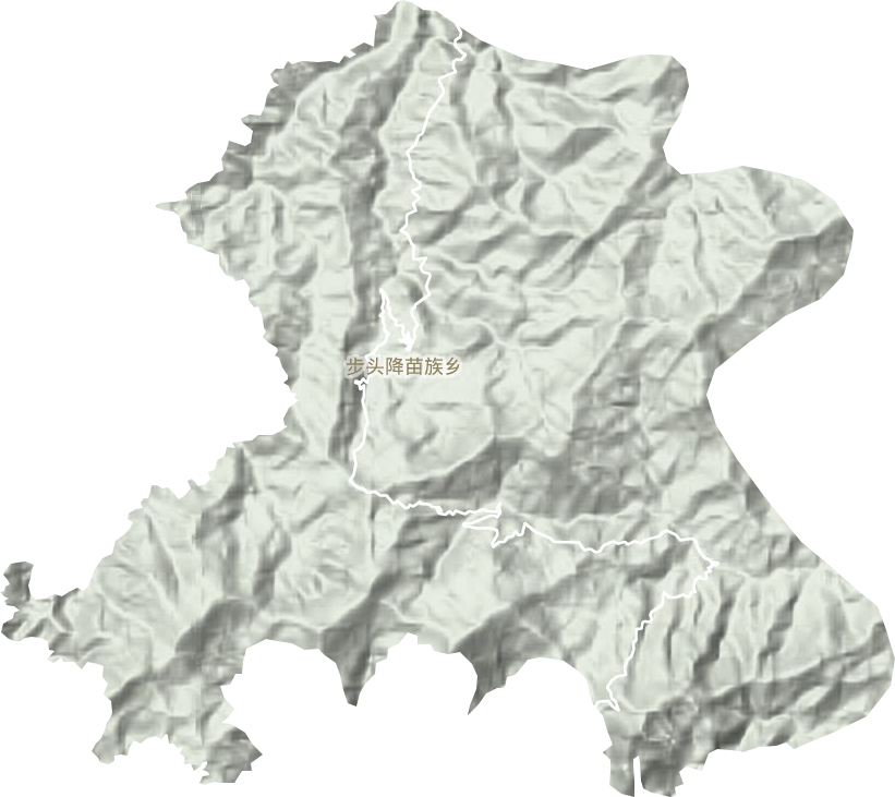 步头降苗族乡地形地图
