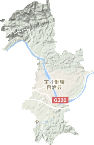 芷江镇地形地图