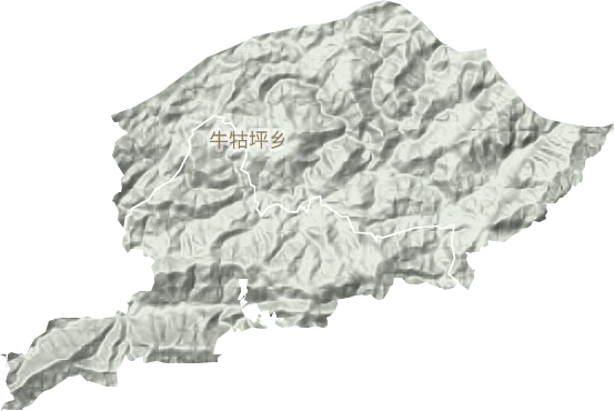 牛牯坪乡地形地图
