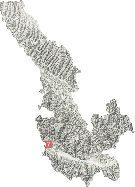 甘孜县地形地图