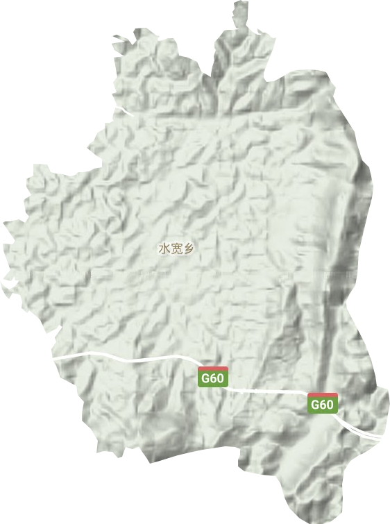 水宽乡地形地图