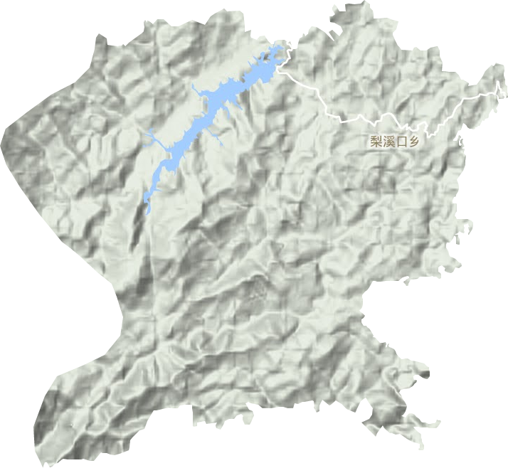 梨溪口乡地形地图