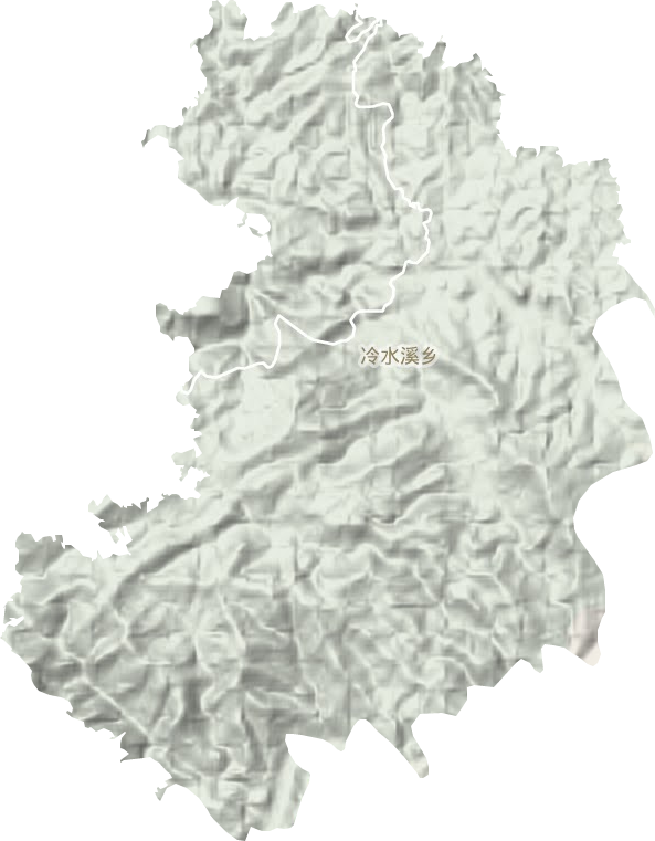 冷水溪乡地形地图