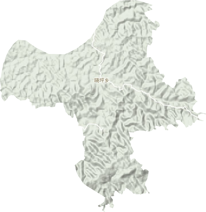 晓坪乡地形地图