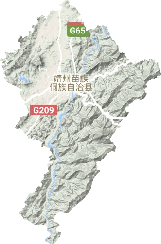 渠阳镇地形地图